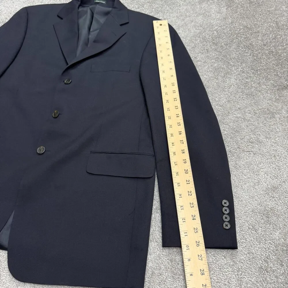 J.Crew Wool Suit Blazer Jacket Mens 42L Navy Blue Sport Coat Classic Workwear
